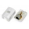 1x RJ45 geschirmte Lanberg Wandsteckdose - weiß - zdjęcie 2