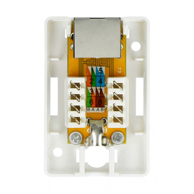 1x RJ45 geschirmte Lanberg Wandsteckdose - weiß