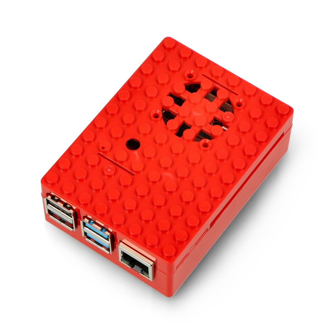 Pi-Blox Gehäuse für Raspberry Pi 4B - rot - Multicomp Pro