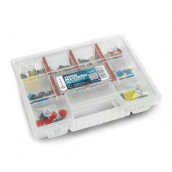 Tastensatz Taktschalter 12x12mm 50St. - bunte Kappen + Organizer