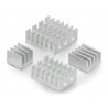 Kühlkörper-Set für Raspberry Pi 4B - mit Wärmeleitband - Silber - zdjęcie 2