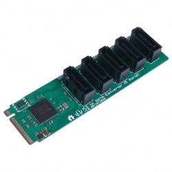 PCIe 3.0x2 M.2 NGFF Key B zu SATA 3.0 6 Gb/s Konverter - 5