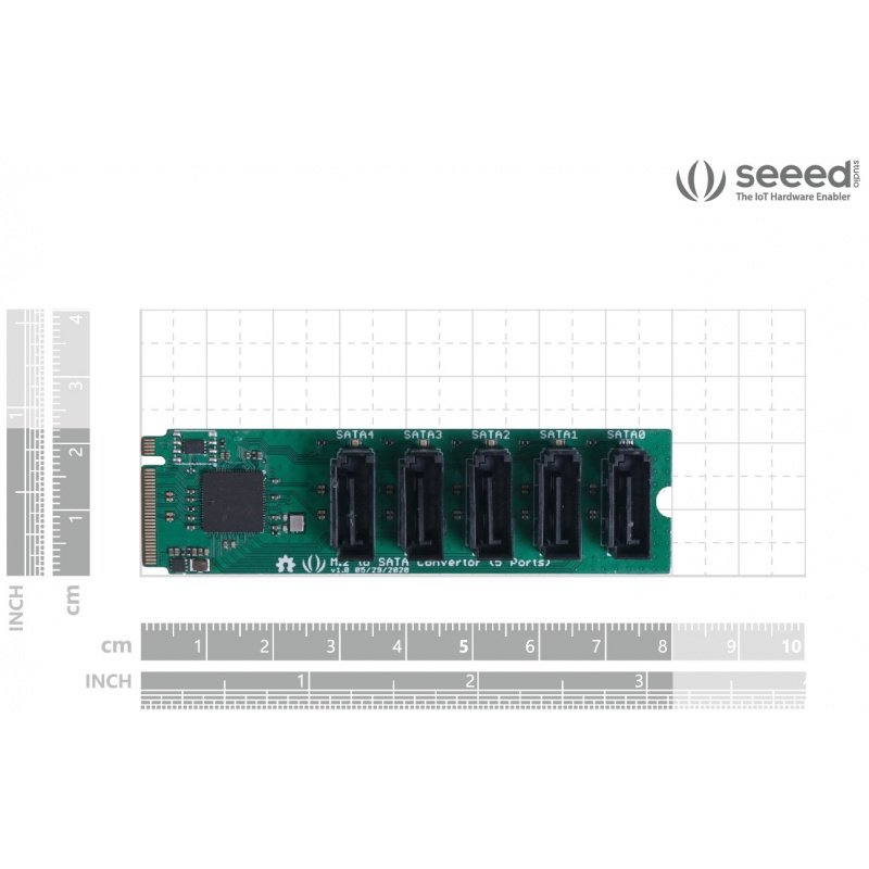 PCIe 3.0x2 M.2 NGFF Key B zu SATA 3.0 6 Gb/s Konverter - 5