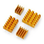 Kühlkörper-Set für Raspberry Pi 4B - mit Wärmeleitband - Gold -