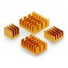Kühlkörper-Set für Raspberry Pi 4B - mit Wärmeleitband - Gold - - zdjęcie 3