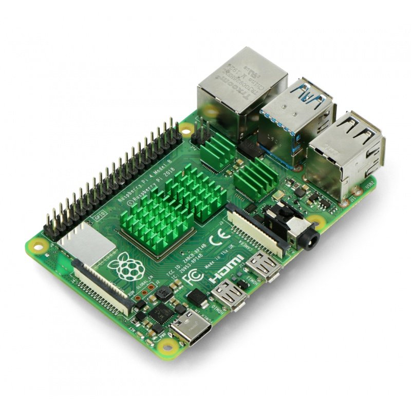 Kühlkörper-Set für Raspberry Pi 4B - mit Wärmeleitband - grün -