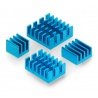 Kühlkörper-Set für Raspberry Pi 4B - mit Wärmeleitband - blau - - zdjęcie 2