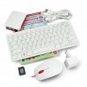 Desktop Kit Set aus Raspberry Pi 4B 4GB RAM mit Gehäuse, Tastatur und Maus in rot und weiß - zdjęcie 1