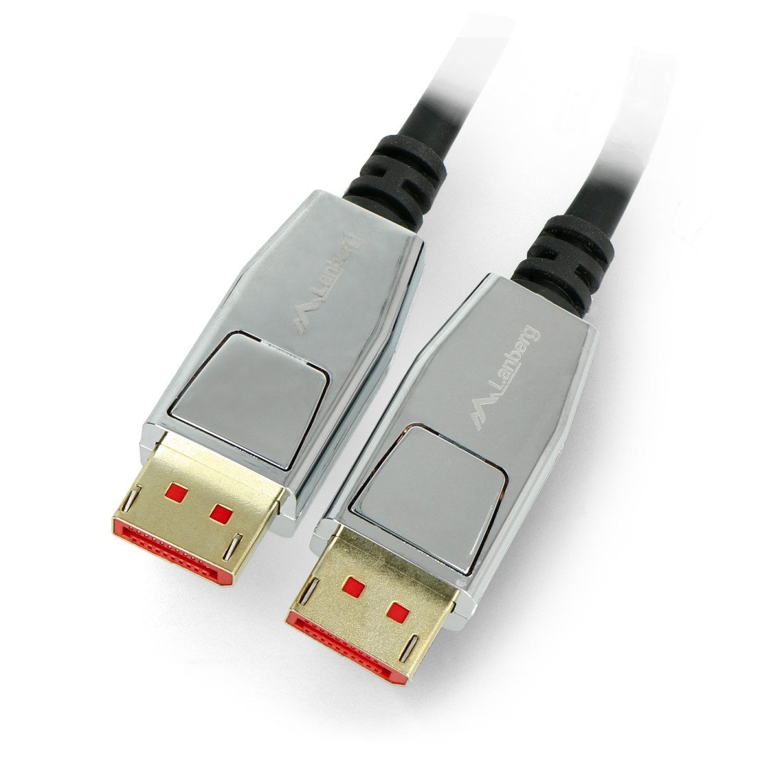 DisplayPort Steckerkabel 20pin v1.4 8K Lanberg schwarz - 1m