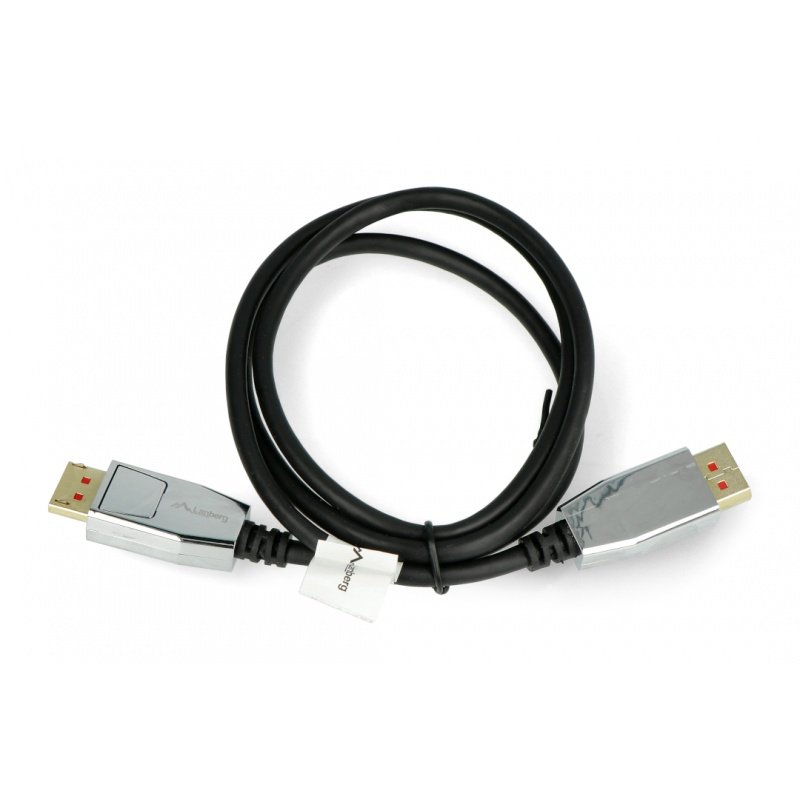 DisplayPort Steckerkabel 20pin v1.4 8K Lanberg schwarz - 1m