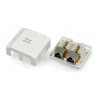 Lanberg 2x RJ45 geschirmte Wandsteckdose - weiß - zdjęcie 3