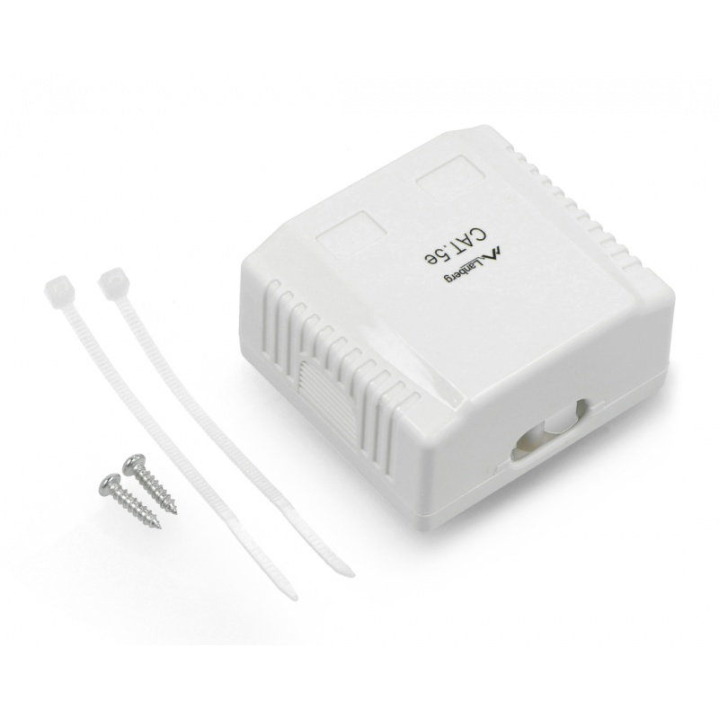 Lanberg 2x RJ45 geschirmte Wandsteckdose - weiß