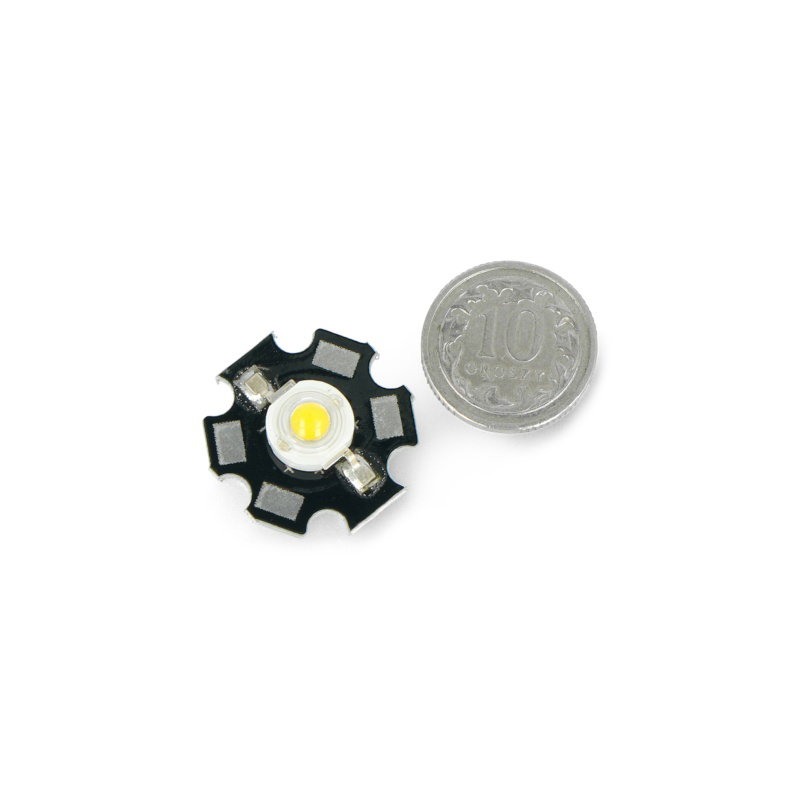 Power LED Star 1 W - warmweiß mit Kühlkörper