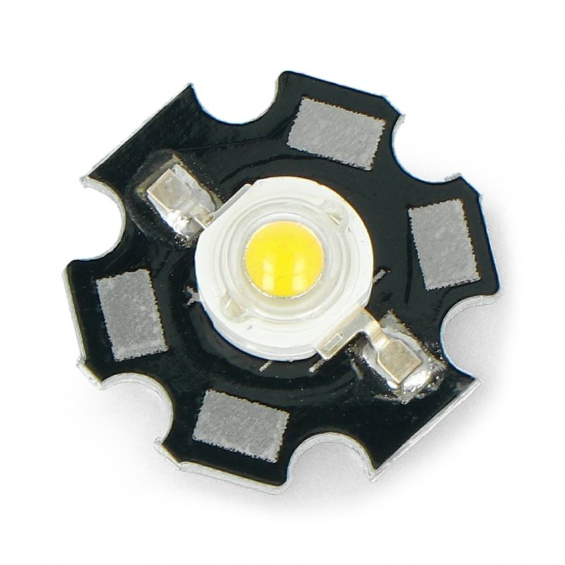Power LED Star 1 W - warmweiß mit Kühlkörper