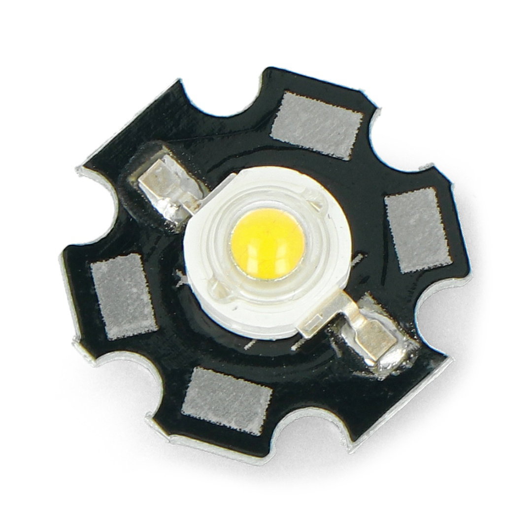 Diode Power LED Star 1 W - warmweiß mit Kühlkörper