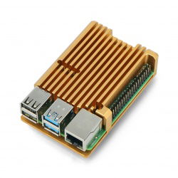 JustPi-Gehäuse für Raspberry Pi 4B - Aluminium - Kupfer-Gold - LT-4B03