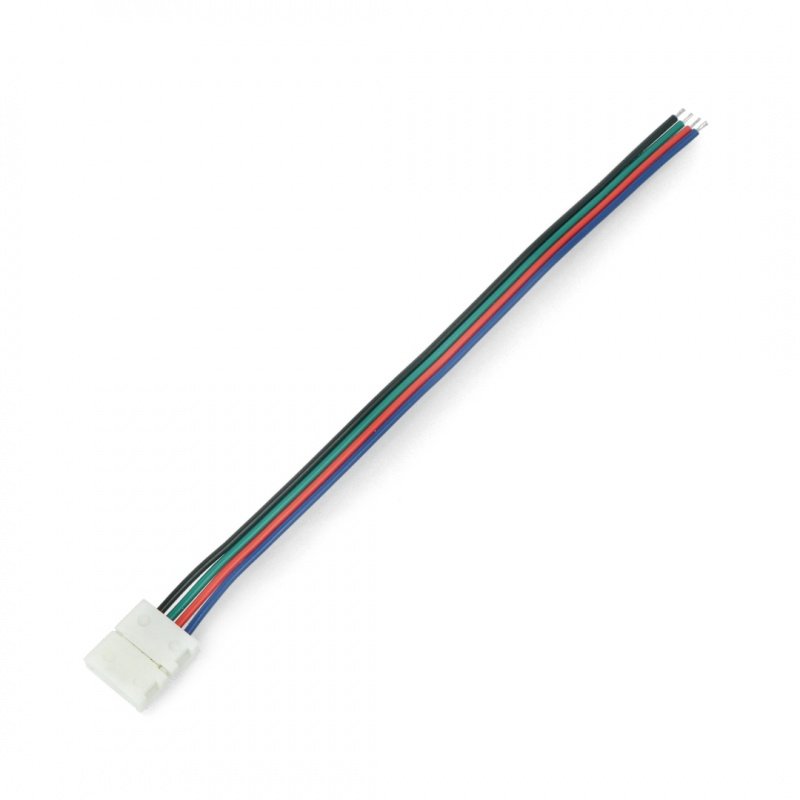 Stecker für LED-Streifen und Streifen RGB 10 mm 2-polig mit einer Klemme - 16,5 cm