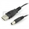 USB-A-Kabel - DC-Stecker 5,5 / 2,1 mm 0,1 A - 1,5 m - zdjęcie 1