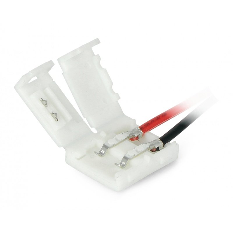 Stecker für LED-Streifen und Streifen SMD 5050 10 mm 2-polig mit einer Klemme - 16,5 cm