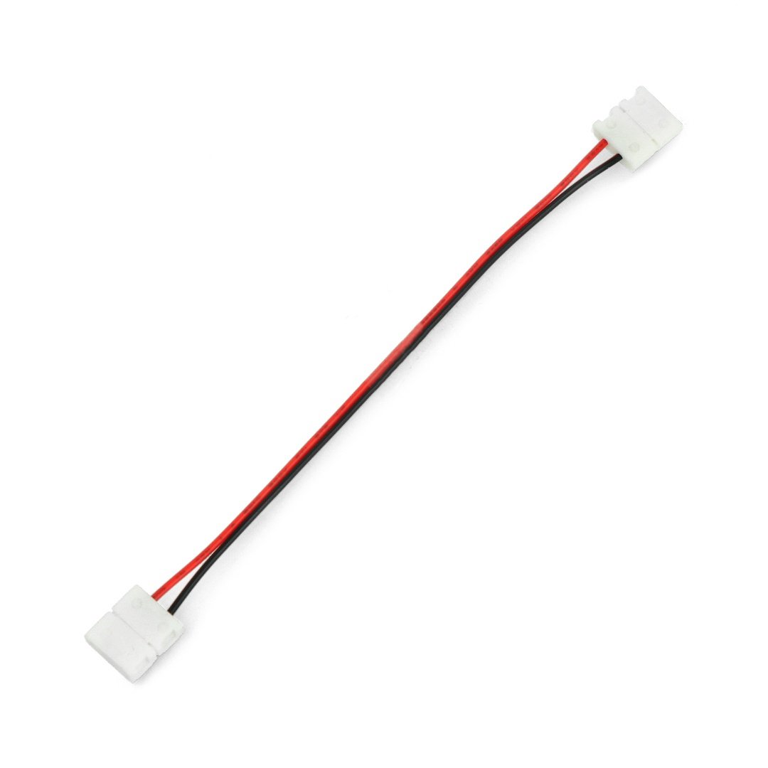 Stecker für LED-Streifen und Streifen SMD 5050 10 mm 2-polig mit zwei Klemmen - 16,5 cm