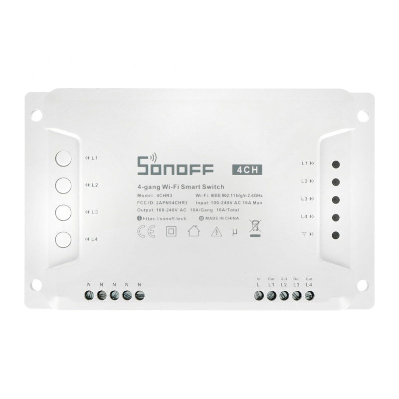 Sonoff 4CH Rev2 WiFi - 4-Kanal-Schalter