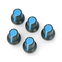 Blauer Potentiometerknopf - 6 / 14mm - 5St