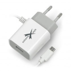 EXtreme Ampere ATCMU24W microUSB + USB 2.4A Netzteil - weiß