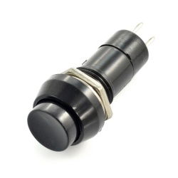 PBS 11A ON-OFF Kippschalter, rund 250V / 1A - schwarz