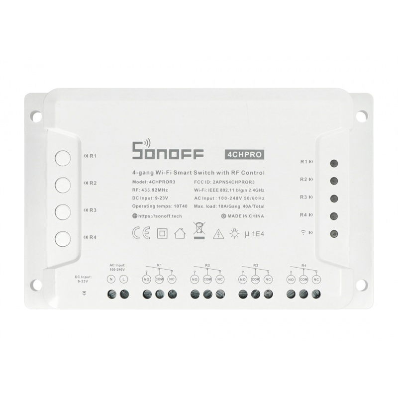 Sonoff 4CH PRO R3 WiFi + RF 433MHz - 4-Kanal-Schalter