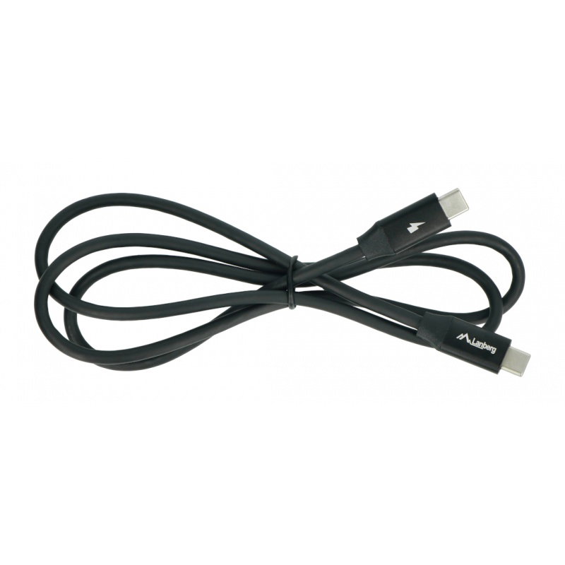 Lanberg USB C - USB C 2.0 schwarz Premium QC 4.0 PD 1m Kabel