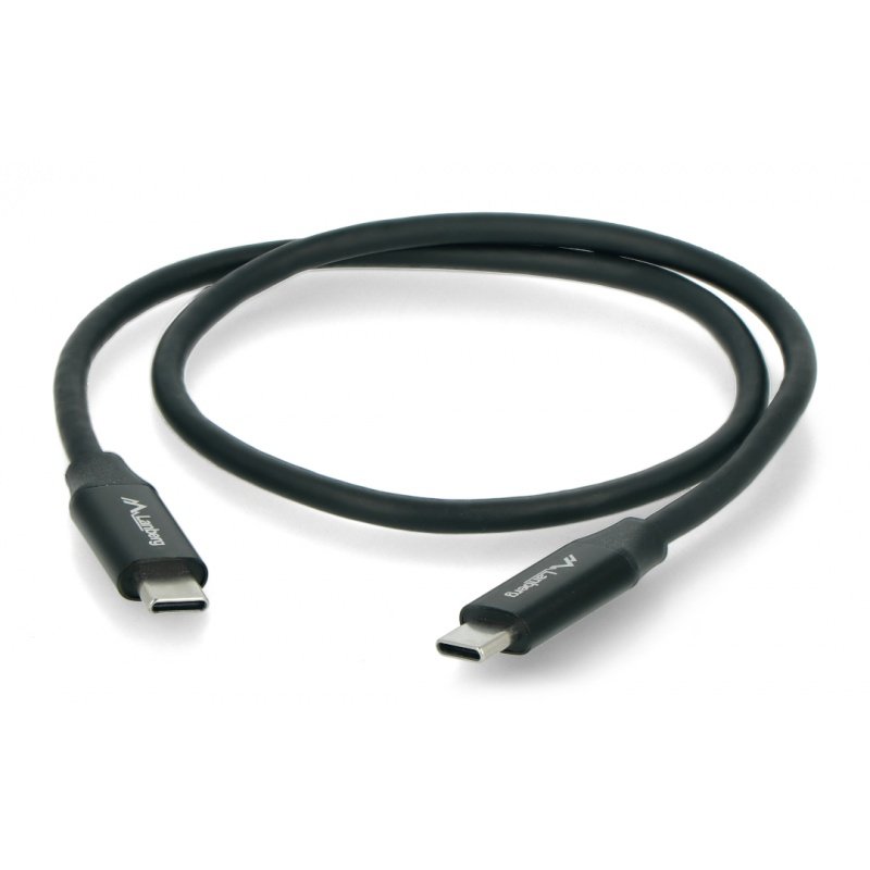 Lanberg USB C - USB C 2.0 schwarz Premium QC 4.0 PD 0,5 m Kabel