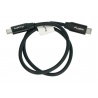 Lanberg USB C - USB C 2.0 schwarz Premium QC 4.0 PD 0,5 m Kabel - zdjęcie 4