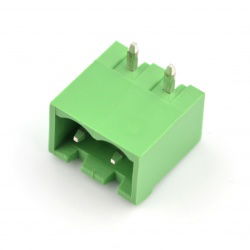 Stecker, 2-polige Montageleiste, Raster 5,08 mm, eckig, eingebaut