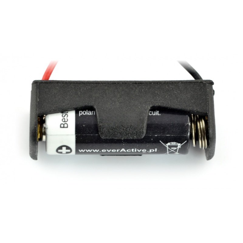 Korb für 1 Batterie Typ A23 (12V) mit Kabeln