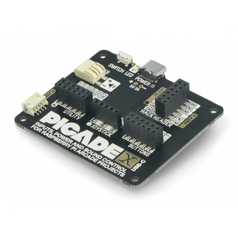 Picade X HAT USB-C – Spielkonsolen-Overlay für Raspberry Pi –