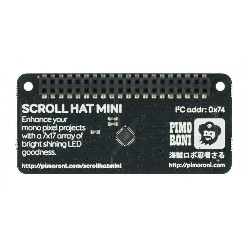 Scroll HAT Mini - 17x7 LED-Matrix - Overlay für Raspberry Pi -