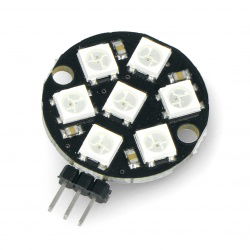 RGB-LED-Ring 7 x WS2812 5050 - gelötete Anschlüsse