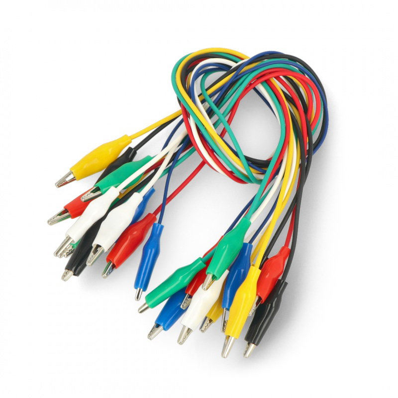 Krokodilkabel 22AWG 27mm - 40cm farbig - 12St