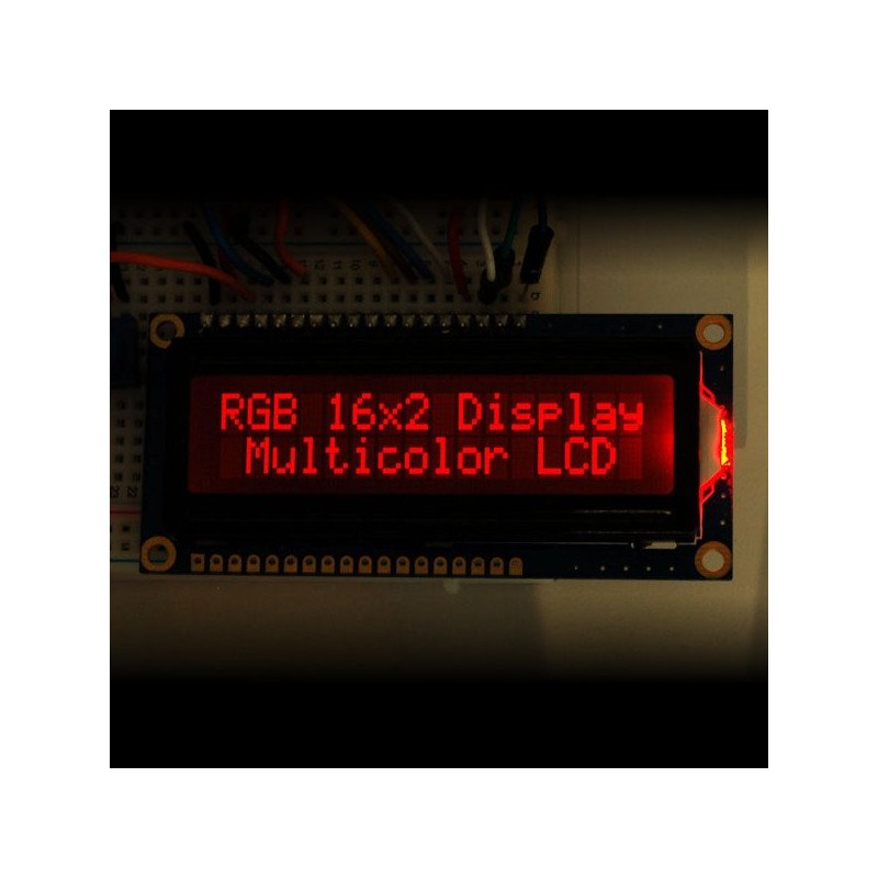 LCD-Display 2x16 Zeichen RGB negativ + Anschlüsse - Adafruit 399