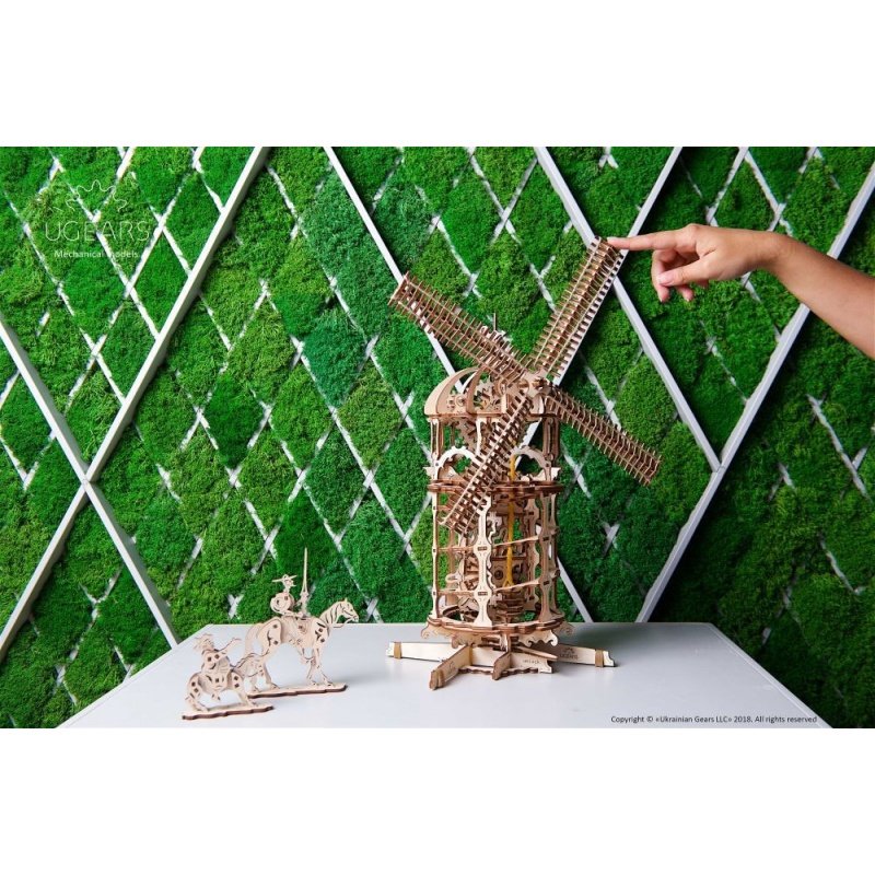 Turm - Windmühle - Mechanisches Modell zum Zusammenbauen -