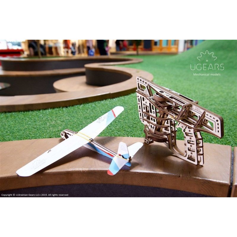 Flugzeugwerfer - mechanisches Modell zum Zusammenbauen -