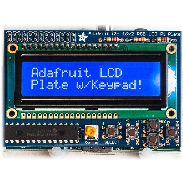 Blaues negatives 2x16 LCD + Tastatur-Kit für Raspberry Pi -