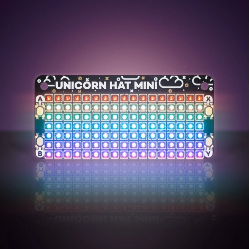 Unicorn HAT Mini - RGB-LED-Matrix - Raspberry Pi-Overlay -