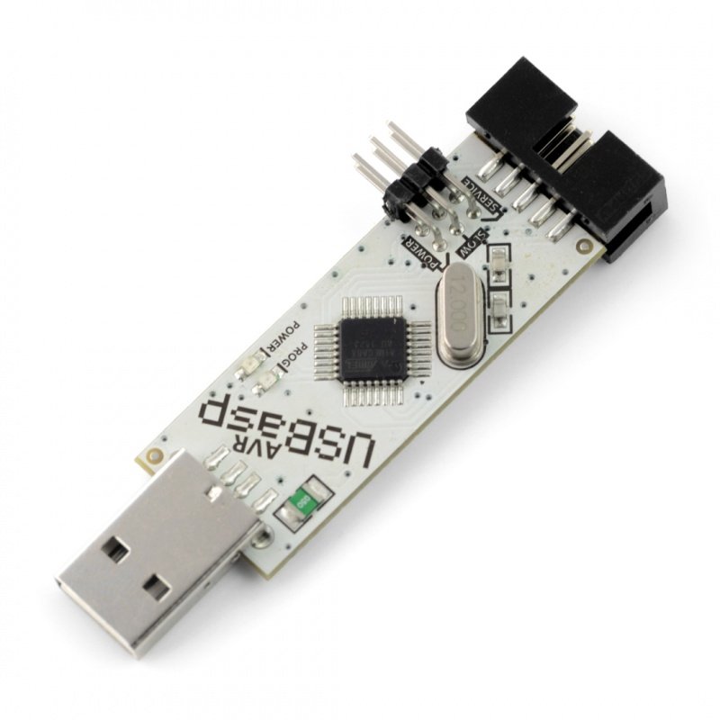 Programmierer AVR kompatibel mit USBasp ISP + IDC-Band - weiß