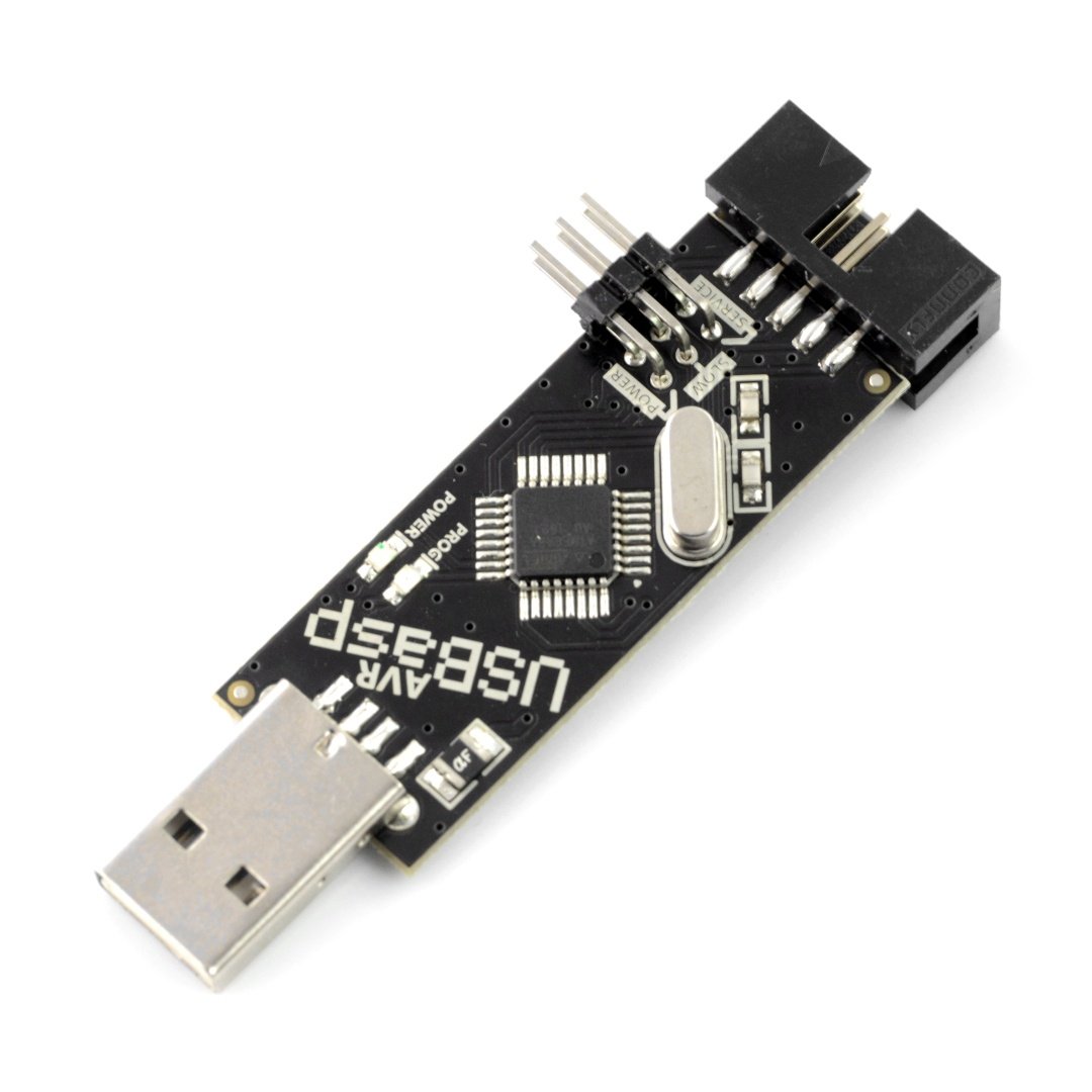 AVR-Programmierer kompatibel mit USBasp ISP + IDC-Band - schwarz