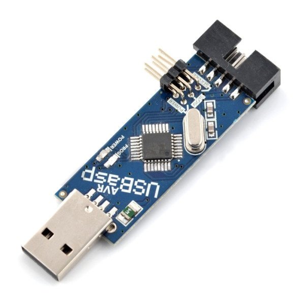 Programmierer AVR kompatibel mit USBasp ISP + IDC-Band - blau