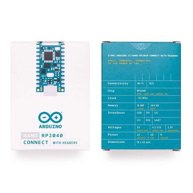 Arduino Nano RP2040 Connect mit Anschlüssen - ABX00053