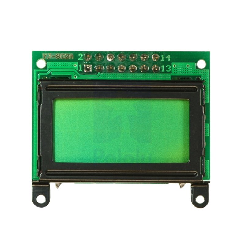 LCD-Display 2x8 Zeichen grün mit schwarzem Rahmen - Pololu 356