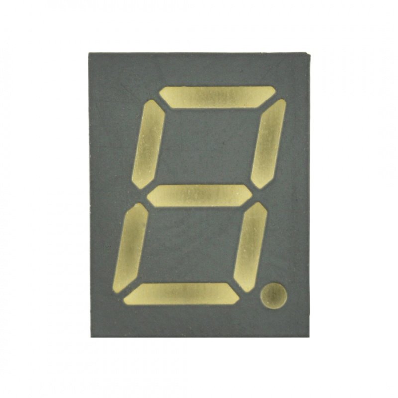 8-Segment-Anzeige x1 - 10 mm grün - Anodenfaktor