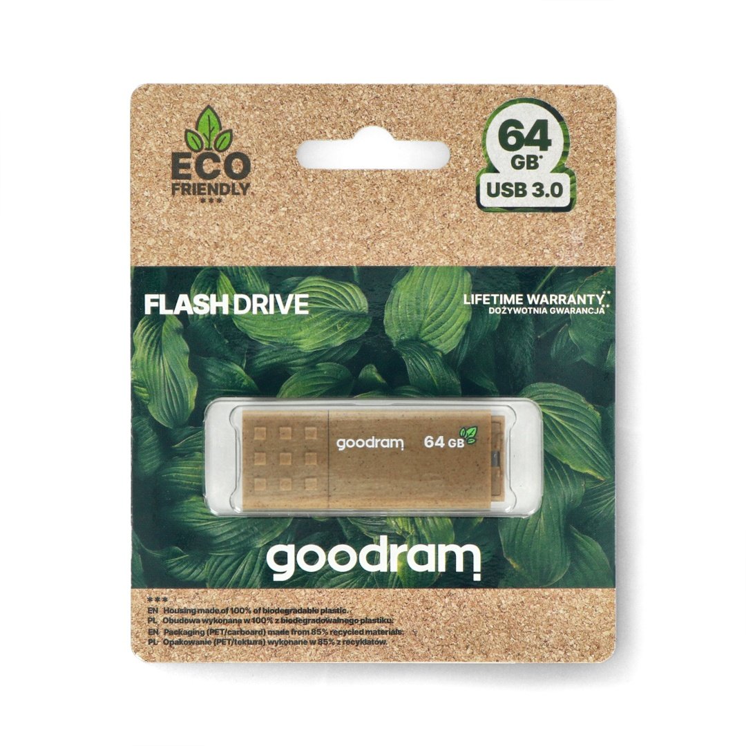GoodRam Flash Drive – USB 3.0 Pendrive – UME3 Eco Friendly – 64
